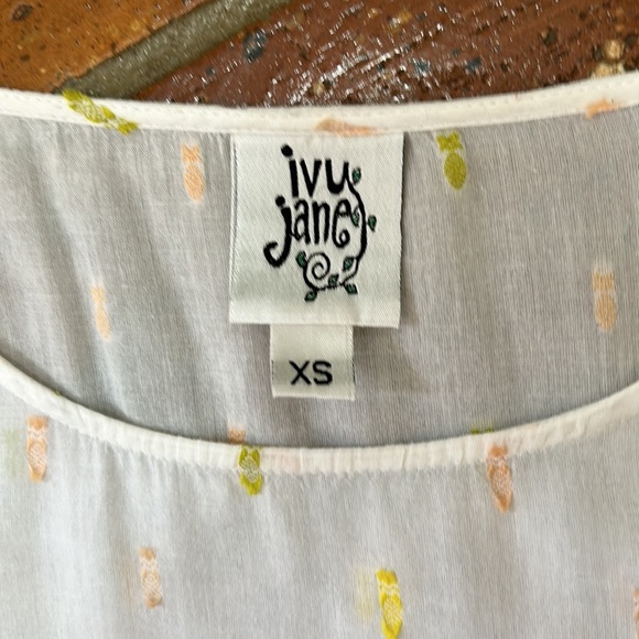 Ivy Jane boho peplum bell sleeve top szXS - Picture 6 of 9